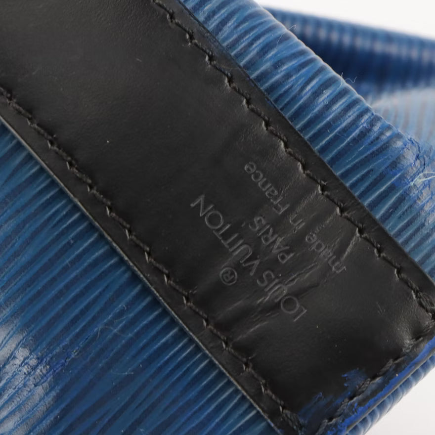 Louis Vuitton Sac D'Epaule Bag in Toledo Blue Epi and Black Smooth Leather