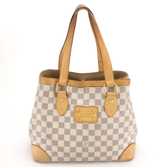 Louis Vuitton Hampstead PM in Damier Azur Coated Canvas and Vachetta Leather