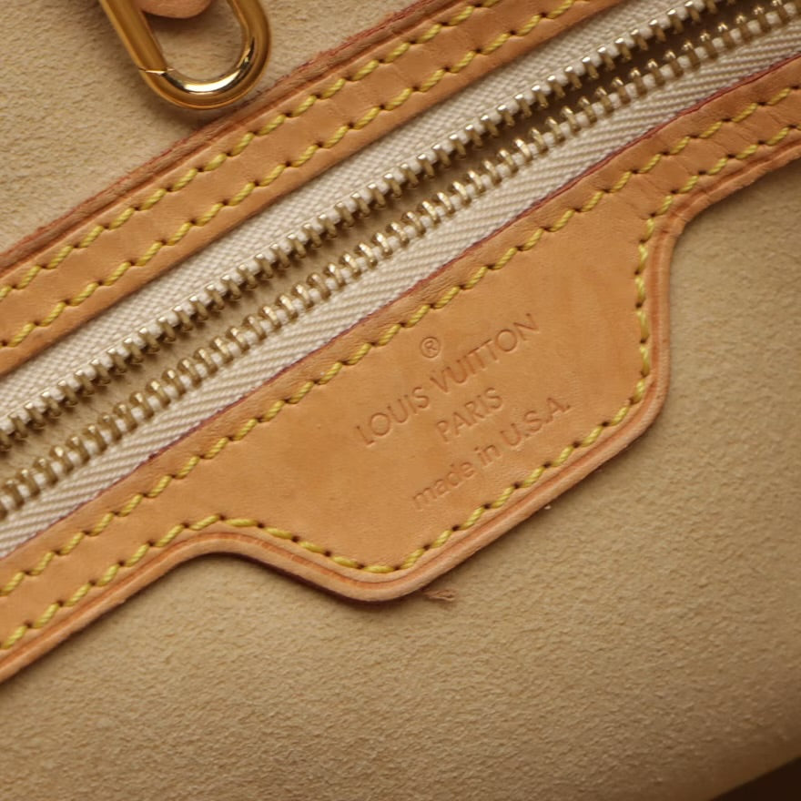 Louis Vuitton Hampstead PM in Damier Azur Coated Canvas and Vachetta Leather