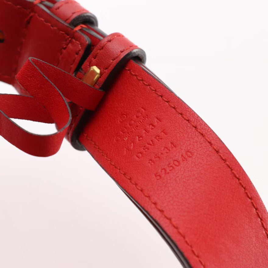 Gucci GG Marmont Belt Bag in Red Chevron Matelassé Leather
