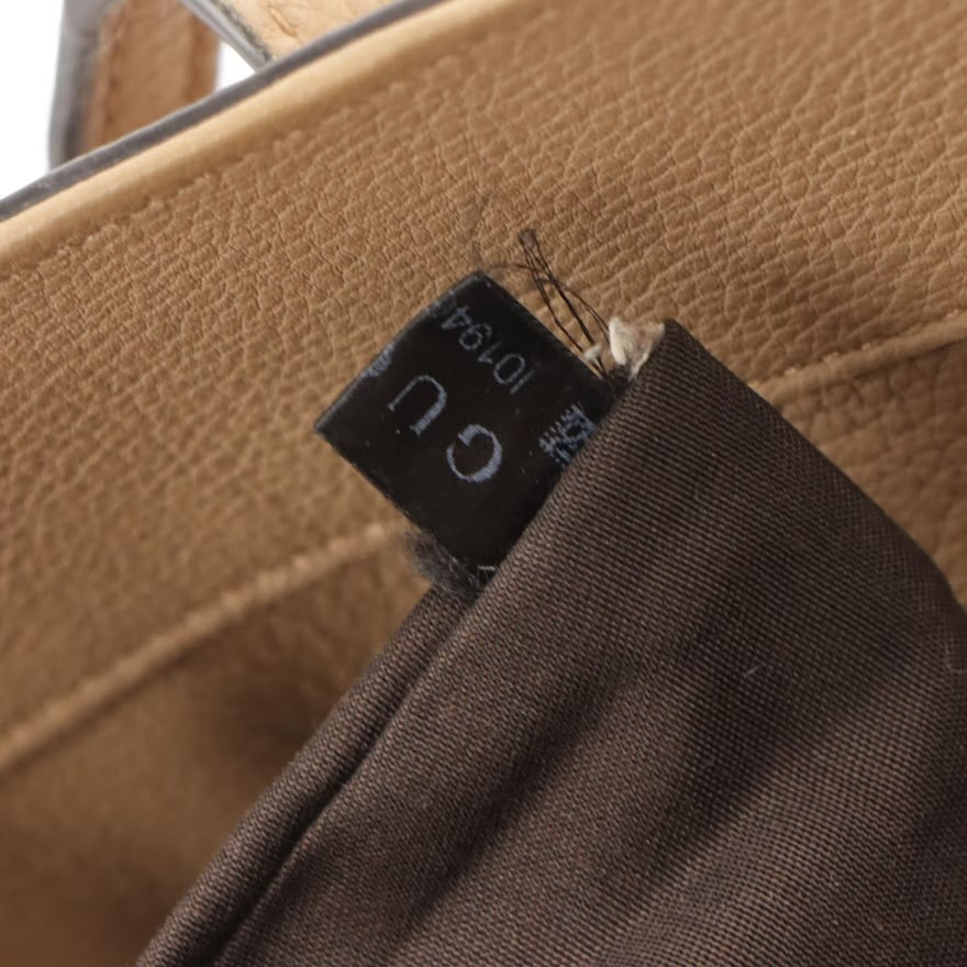 Gucci Brown Calfskin Leather Large Vertical Tote with Interlocking GG