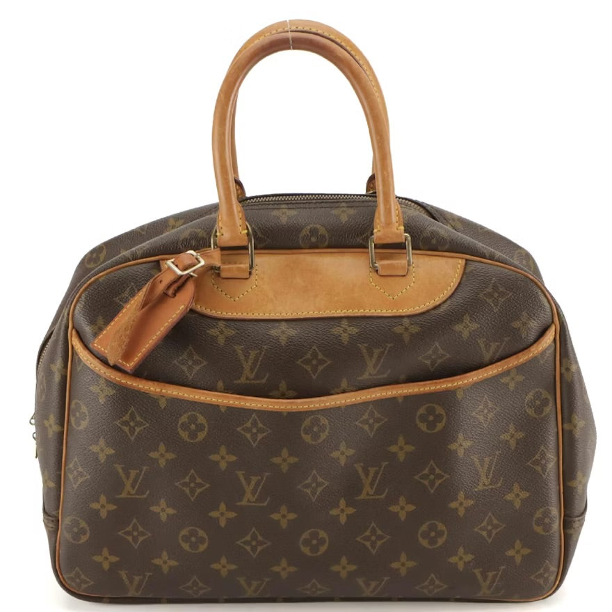 Louis Vuitton Deauville Handbag in Monogram Canvas and Vachetta Leather