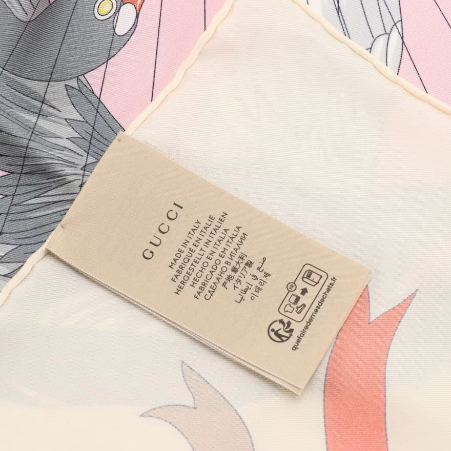 Gucci Printed Silk Twill Scarf in Box