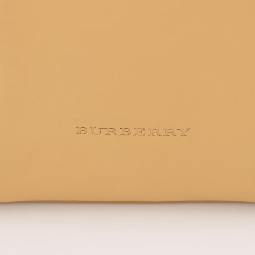 Burberry Vertical Shoulder Bag in Tan Leather