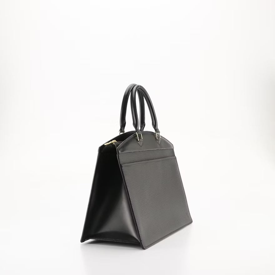 Louis Vuitton Riviera Handbag in Black Epi and Smooth Leather