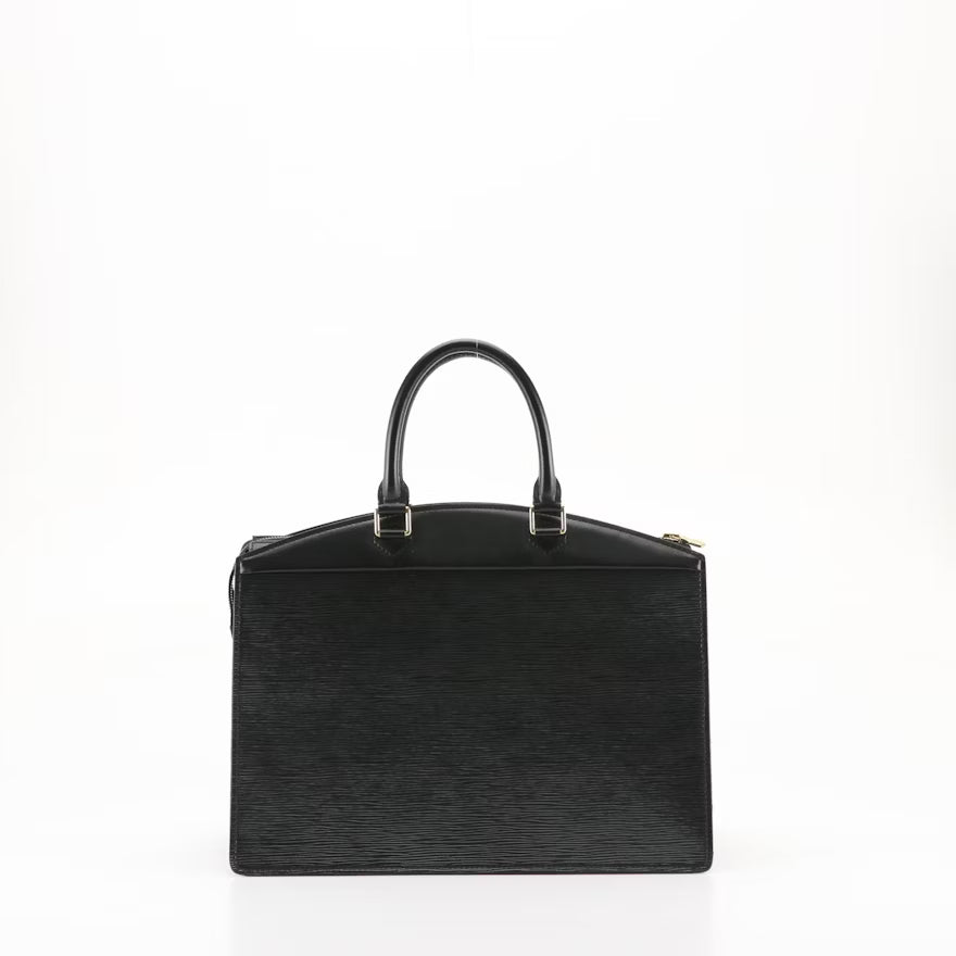 Louis Vuitton Riviera Handbag in Black Epi and Smooth Leather